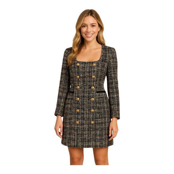 Alexia Admor Dresses & Skirts - Alexia Admor Tweed Double-Breasted Dress - Size 12 NWT